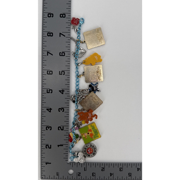 Disney Characters 16 Charm Bracelet Winnie Pooh Mickey Tigger Eeyore - Picture 11 of 13